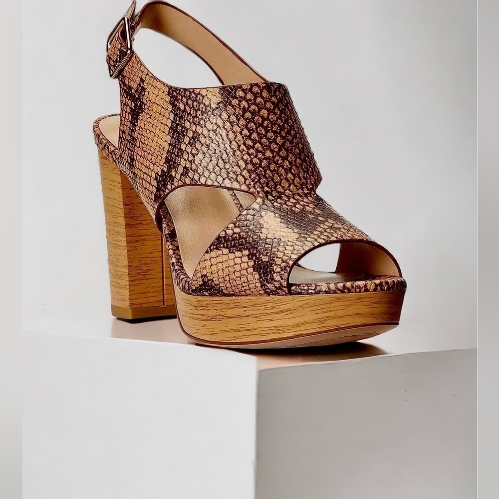 NWT Lauren Ralph Lauren Feona Python-Embossed Lea… - image 6